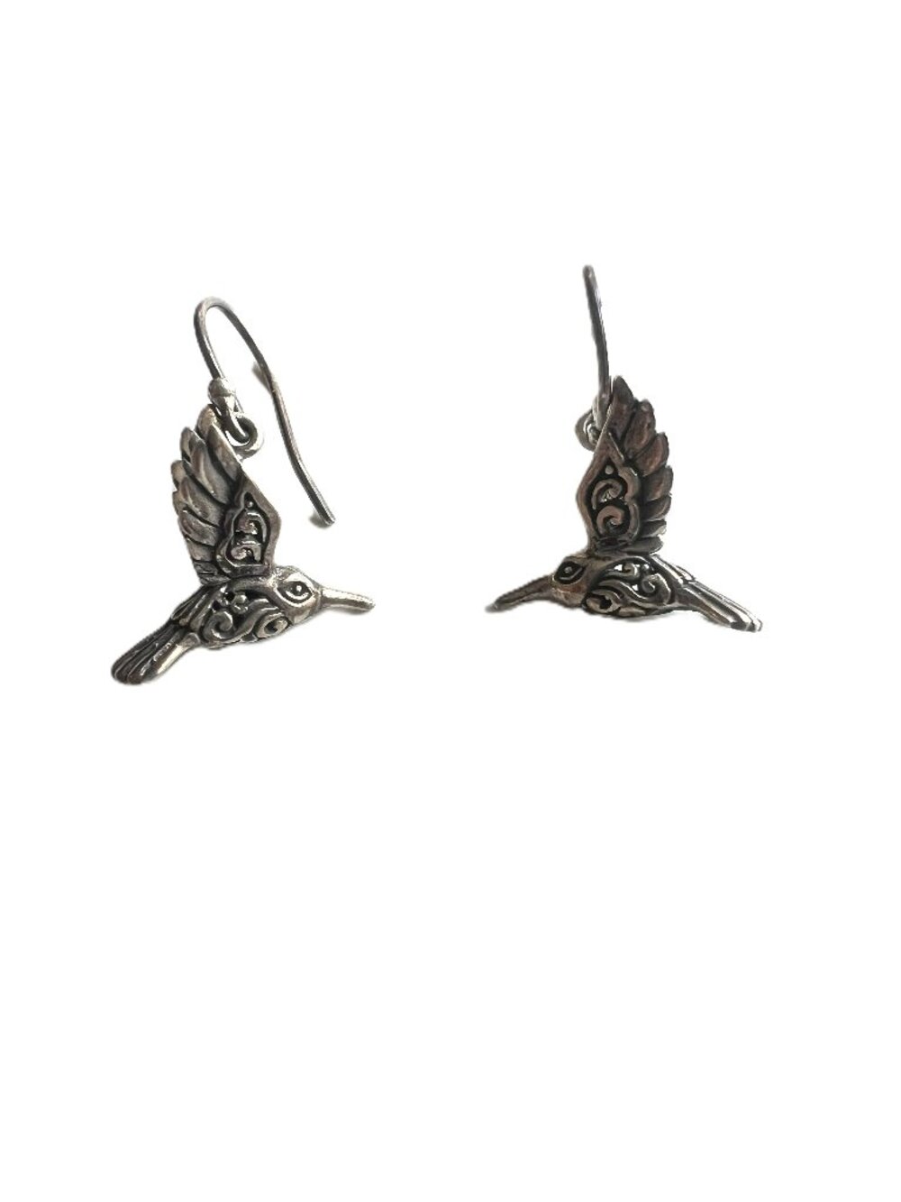 925 Silver 3D Boho Hummingbird Earrings by Annika Witt Bali Indonesia
